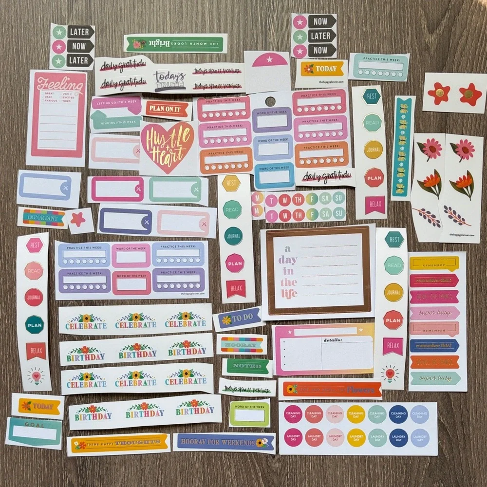 ❤️$4 Vibrant Not So Mystery Happy Planner Sticker Set